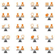 Business concept icon set N3