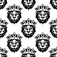 Seamless pattern of a Royal lion