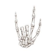 Skeleton hand heavy metal vector illustration