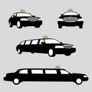 Limousines silhouettes collection Vector