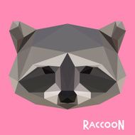 abstract polygonal geometric raccoon background