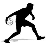 Silhouettes of soccer players N5