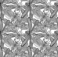 Dragonflies seamless pattern N3