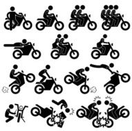 Motorcycle Stunt Daredevil Pictogram