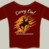 Tee Shirt with Cowboy Riding Horse Rodeo Graphic N2
