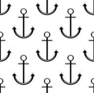 Seamless pattern of ships anchors N2