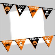 Halloween Bunting Invite with Copy Space N5