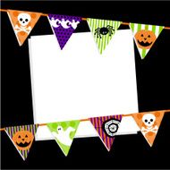 Halloween Bunting Invite with Copy Space N6