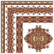 collection of ornamental floral vintage frame design