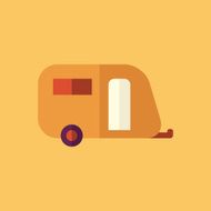 Trailer Transportation Flat Icon