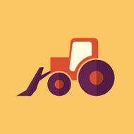 Tractor Transportation Flat Icon N2
