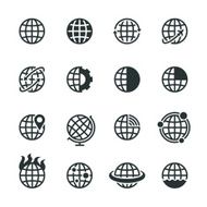 Globes Silhouette Icons