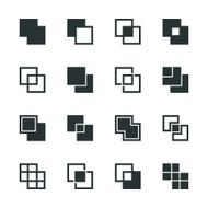 Square Shape Silhouette Icons