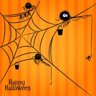 Web spiders and fishing in Halloween style