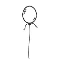 Vector of sketch doodle balloon icon N2