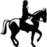 Stylized dressage rider