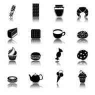 Sweets black icons set N2