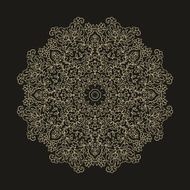 Decorative floral rosette (vector) N2