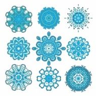 Set of decorative rosettes