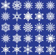 Set of 25 snowflakes N2