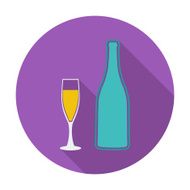 Wine flat icon N9