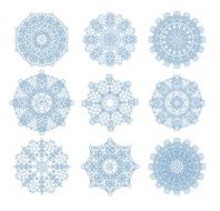 Set of decorative rosettes-stars N4