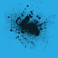 Ink blots blue background