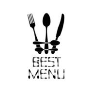 title best menu made of cutlery