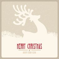 reindeer retro merry christmas
