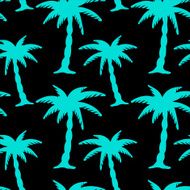 Seamless pattern with silhouettes coconut palm trees N17