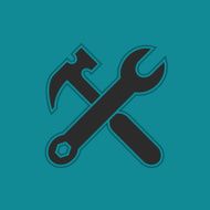 Wrench Hammer Icon Vector