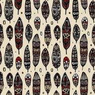 Vintage Feathers Seamless background N10
