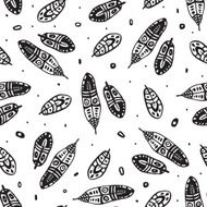 Vintage Feathers Seamless background N13