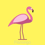 Flamingo standing bird seriers