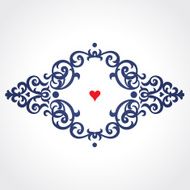 Vector baroque ornament in Victorian style N54