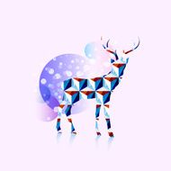 Polygonal deer logo