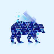 Polygonal bear logo