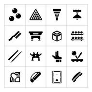 Set icons of billiards snooker and pool N2