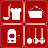 Vector kitchen symbols