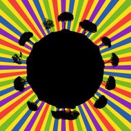 Abstract Silhouette Tree Vector Illustration N10