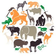 African Animals Icon Set N3