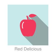 Red Delicious food and drink flat icon series