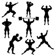 Strength Silhouette Collection (vector jpg)
