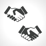 Black Handshake Vector Icon