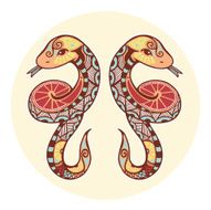 Zodiac signs - Gemini (colored)