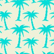 Seamless pattern with coconut palm trees N12