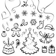 Stylized Christmas elements