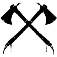 Crossed Tomahawk Axes