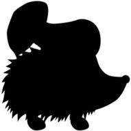 Igel mit Pilz