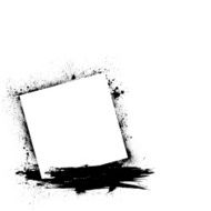 Grunge ink blots white